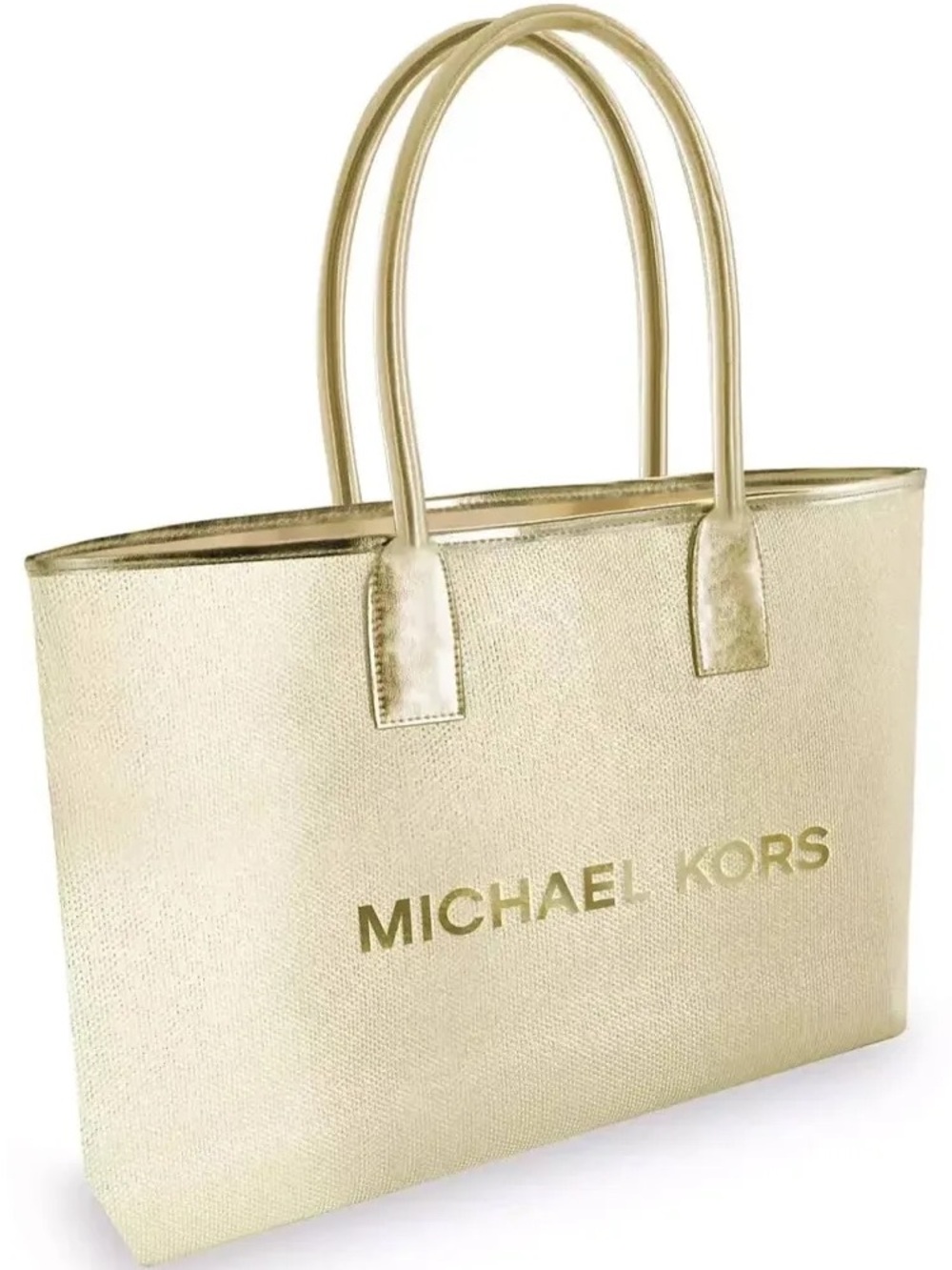 Michael Kors Metallic Gold Tote with Logo